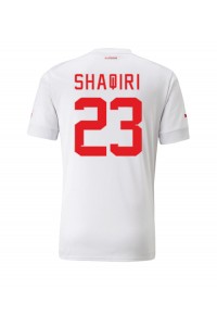 Sveitsi Xherdan Shaqiri #23 Jalkapallovaatteet Vieraspaita MM-kisat 2022 Lyhythihainen